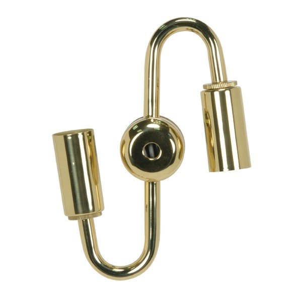 Satco Steel inSin ClustervMedium or Candelabra Brite Gilt Inside Wiring Only 6in Center 1/8 IP Top Bottom 80/1707 - main