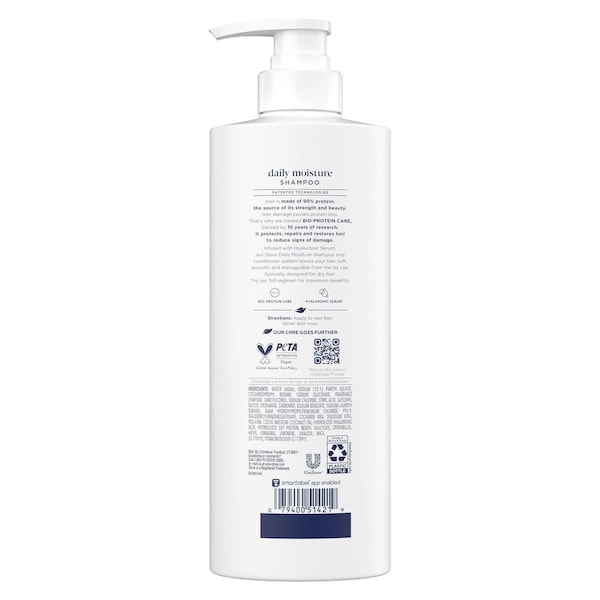 Dove Daily Moisture Damage Therapy Shampoo, 18 Fluid Ounce, 4PK 64352742 - main