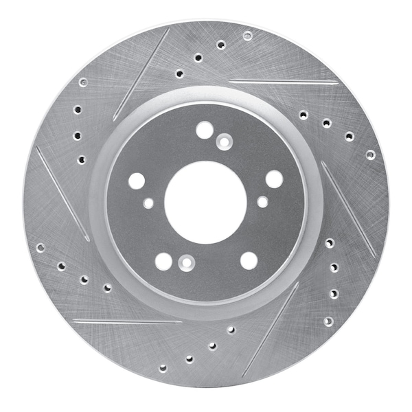 Dynamic Friction Co DFC Brake Rotor - Drilled and Slotted - Silver 631-59057L - main