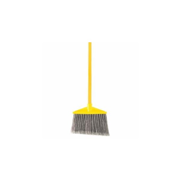 Rubbermaid Commercial Rubbermaid Angle Broom, 10-1/2 in Plastic Block, 6-3/4 in Trim L, Polypropylene, 57 in Handle 640-FG637500GRAY - main