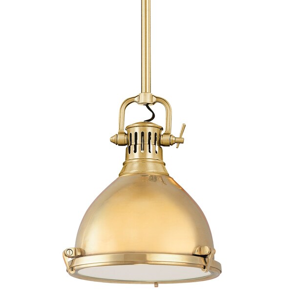 Hudson Valley Lighting Pelham 1 Light Pendant 10.5 In. Aged Brass 2211-AGB - main