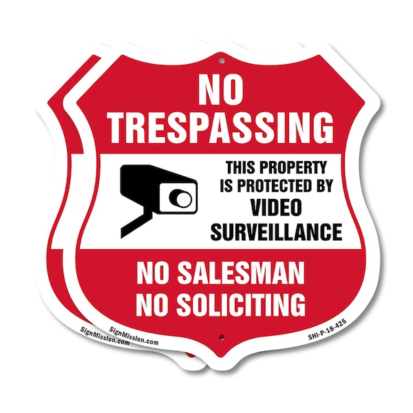 Signmission No Trespassing Sign This Property Is Pro, 18 inch X 18 inch, Plastic Sign, 2PK SHI-P-2PACK-18-425 - main
