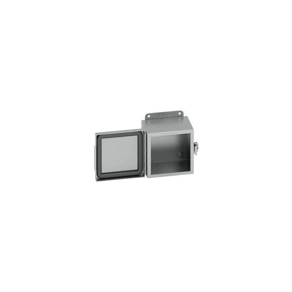 Eaton B-Line 6 in x 6 in x 4 in NEMA 4X Stainless Steel JIC Enclosure 664-4XSCHC - main