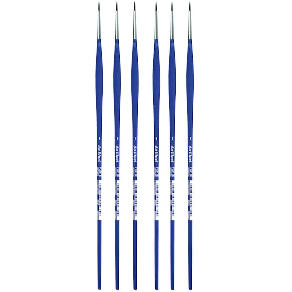 Da Vinci FORTE-Acrylics Student Brush, Synthetic, Acrylic & Oil, Round, Series 8630, Size 1, 6PK VA-8630_1 - main