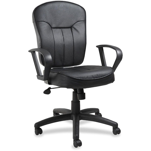 Boss Leather Task Chair, Loop, Black B1562 - main