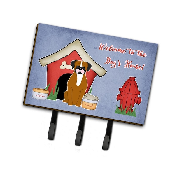 Carolines Treasures Dog House Collection Flashy Fawn Boxer Leash or Key Holder BB2870TH68 - main