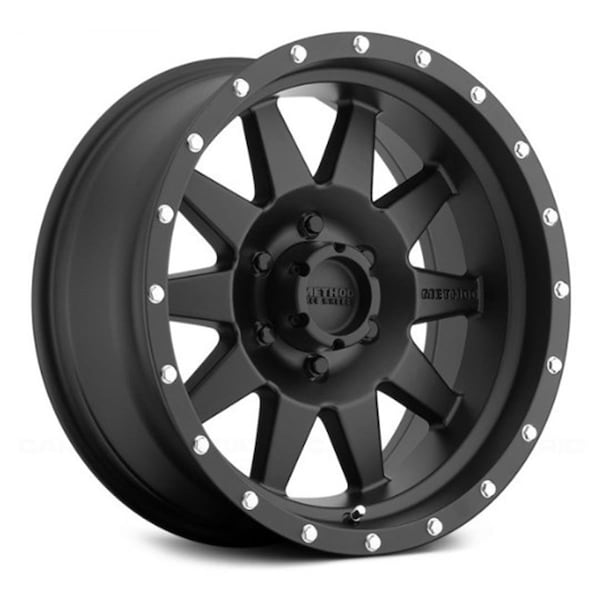 Water World 17 x 9 in. Matte Black Standard Machined Wheel - Matte Black - 17 x 9 in. WA3637257 - main