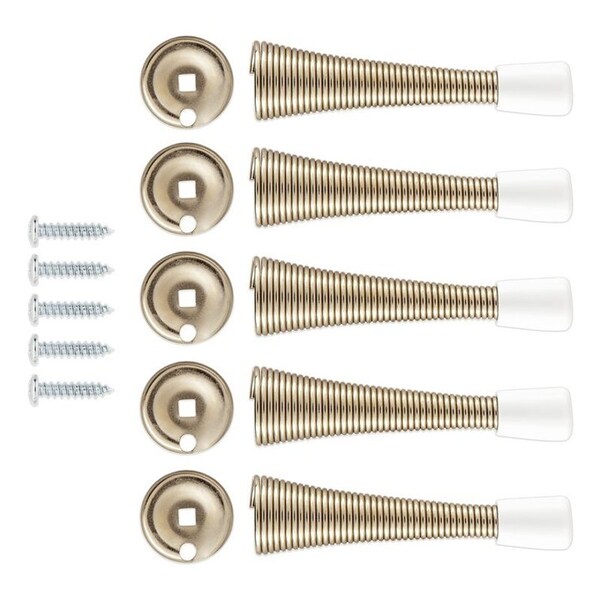 National Hardware V232 Series Door Stop, Steel, Satin Nickel, 5PK N830-575 - main