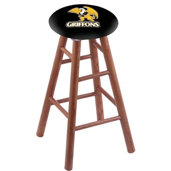 Holland Bar Stool Co Oak Counter Stool, Medium Finish, Missouri Western State Seat RC24OSMed - main