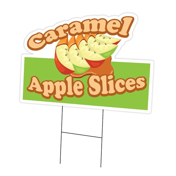 Signmission Caramel Apple Slices Die Cut Yard & Stake plastic window, 1216-Caramel Apple Slices C-DC-1216-Caramel Apple Slices19 - main