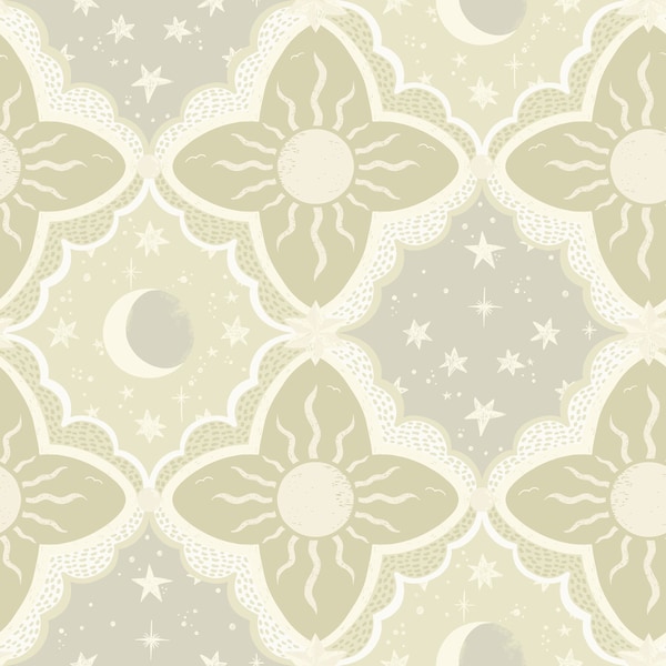 York Wallcoverings Sol and Mane Green Wallpaper MB29033 - main
