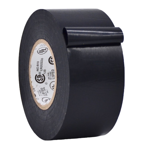 Wod Tape ETB866MS Premium Grade Electrical Tape General Purpose Black 1.5 in. x 66 Ft., 64PK WOD ETB866MS-01500-64-66-BLA - main