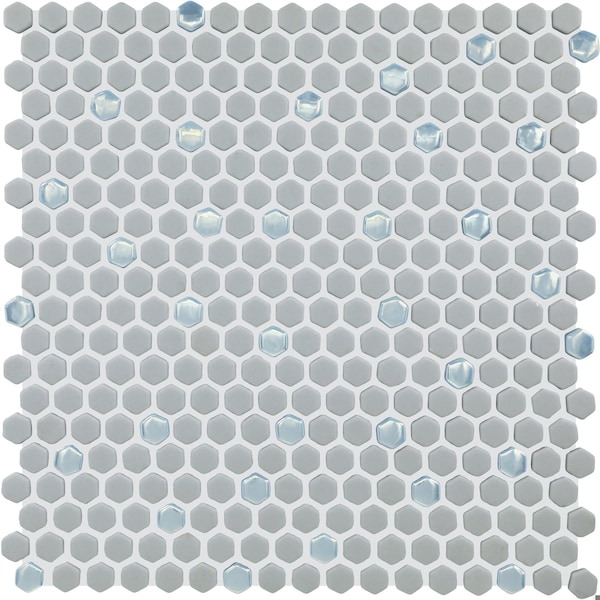 Daltile Starcastle 5/8'' Mini Hexagon Glass Wall and Floor Mosaic, 15PK SC77MINIHEXMSMT - main