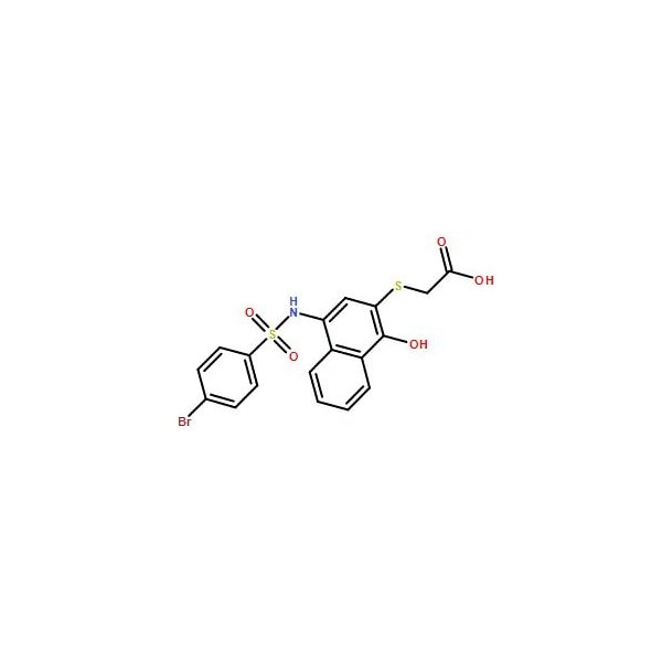 Ak Scientific 2-((4-(4-Bromophenylsulfonamido)-1-hydroxynaphthalen-2-yl)thio)acetic acid (5mg), CAS 518303-20-3 2780AH-5mg - main