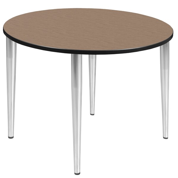 Regency Round Kahlo Breakroom Table, 48 in W, 48 in L, Noble Oak TPL48RNDNOCM - main