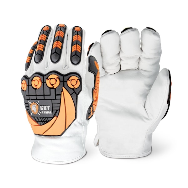 Firm Touch Natural White Goatskin Driver, Wing Thumb, Leather Binding, A5 Cut Lining, M, 12PK 2895 M - main