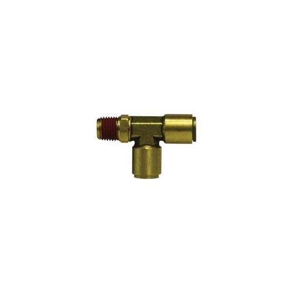 Midland Industries TEE RUN SWVL 1/2IN TUBE OD 3/8IN MIP BRS 710806S - main