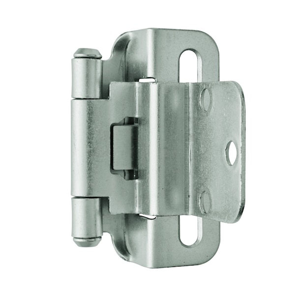 Amerock 1-13/16 in. W X 2-1/4 in. L Satin Nickel Silver Steel Self-Closing Hinge 2 pk BPR7565G10 - main
