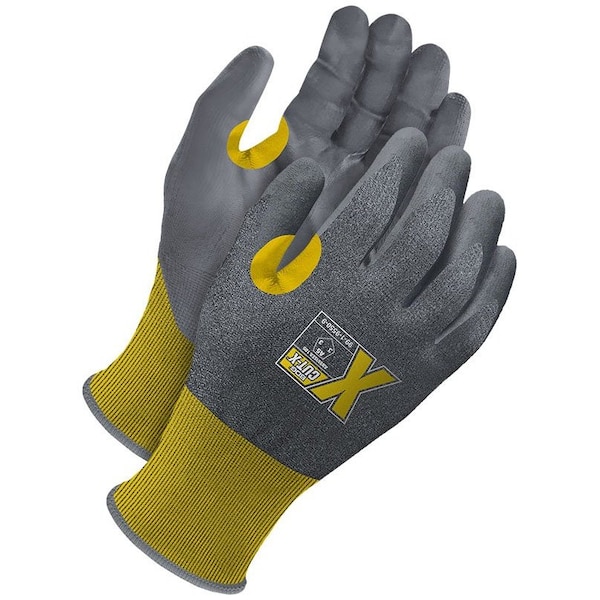 Bdg Cut-Resistant Coated Gloves, Cut Level A5 , NBR , Sandy , Yellow/Gray, 3XL, 1 PR, Vendor Pack 99-1-9550-12-K - main