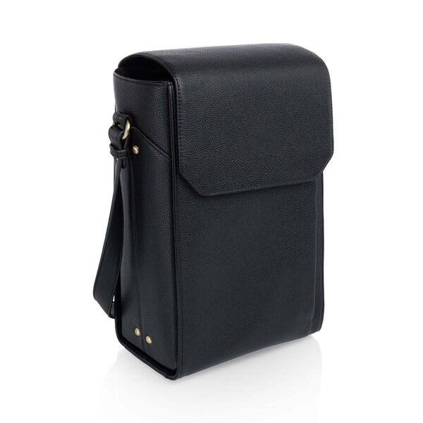 Picnic Time Family Of Brands Barossa Two Bottle Leatherette Wine Tote, Black 522-00-179-000-0 - main