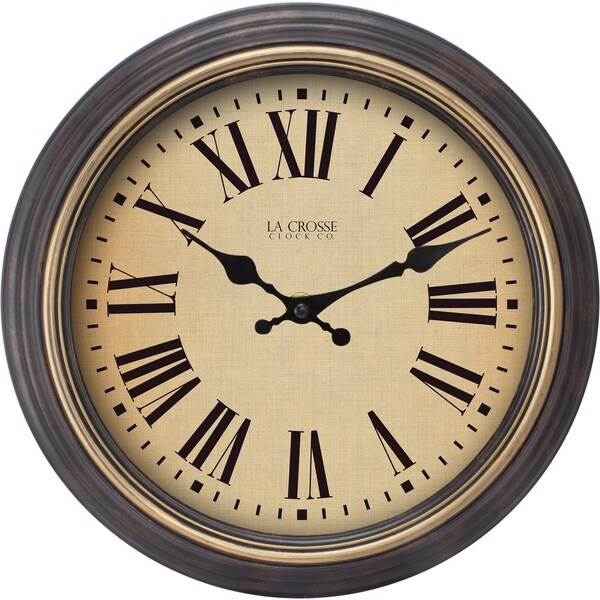 Lacrosse 404-3045BK 18 in. Plastic Wall Clock; Black 404-3045BK - main