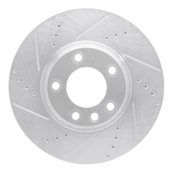 Dynamic Friction Co DFC Brake Rotor - Drilled and Slotted - Silver 631-74052D - main