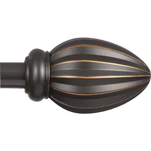Kenney Mfg Fast Fit Bailey 66'' To 120'' 5/8'' Oil Rubbed Bronze Curtain Rod KN75247 - main