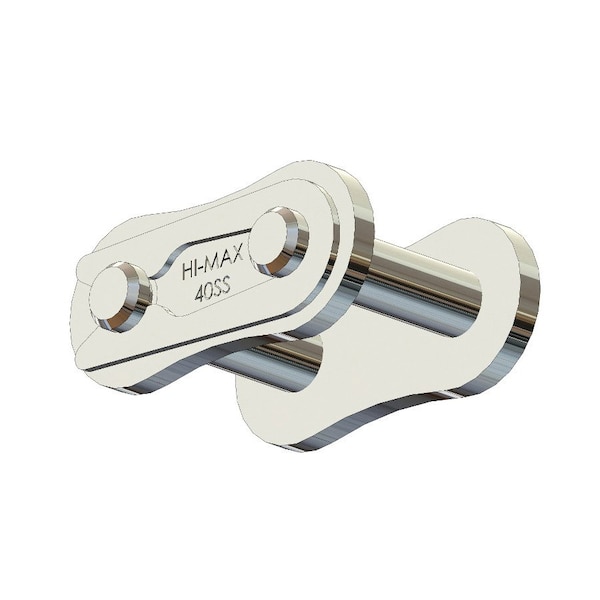 Senqcia Hi-Max Single Strand Spring Clip Connecting Link, 40SS chain, .5P, .85 OAW, .156 Pin, 304SS 40SSHMCL - main