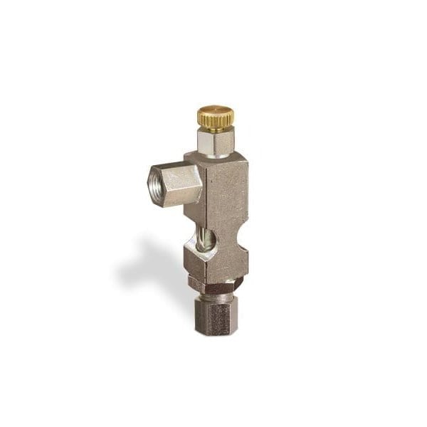 Oil-Rite Angle Sight Feed Valve w/1/8in. Inlet, Solid Gasket - Handwheel, 1/8in. Female NPT, 1/4in. OD Tube B1628-115B2HW - main