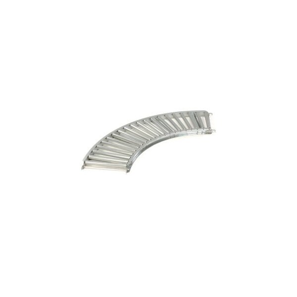 Omni Metalcraft Omni Metalcraft 1-3/8" Dia. Aluminum Roller Conveyor Curved Section RAHC1.4-18-3-90 - main
