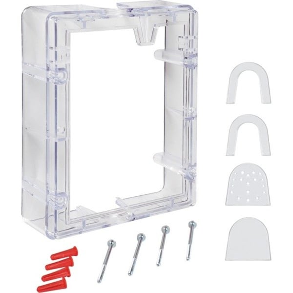 Safety Technology International Conduit Spacer with Frame, Polycarbonate, 8.5 in W x 8.5 in H x 2 in D, Clear STI-3100 - main