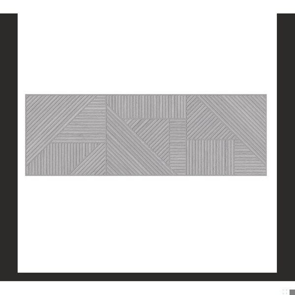 Andova Tiles SAMPLE-Mettria Karve Grey 13in x 39in Subway Geometric Textured Wood-Look Matte Ceramic Wall Tile SAM-ANDMET523 - main