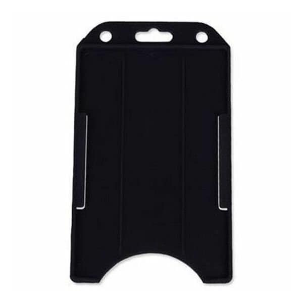 Brady BADGE HOLDER, BLACK, VERTICAL, SEMI-RIGID, CARD HOLDER WITH SLOT AND CHAIN, W/4TH SIDE RAIL 1840-8161 - main