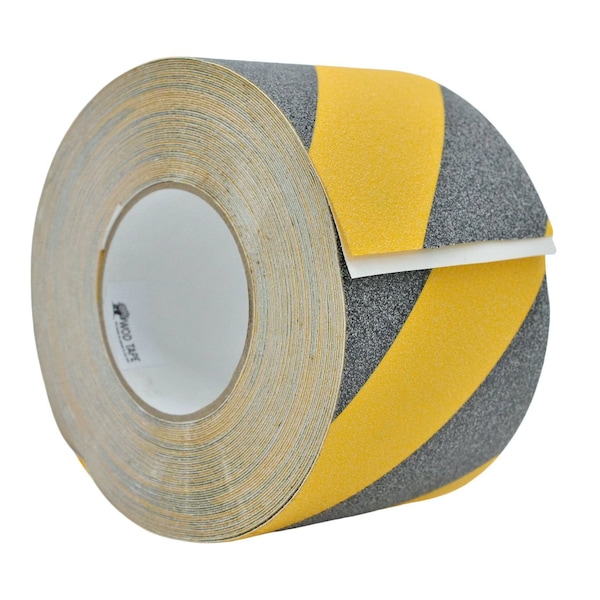 Wod Tape 60 Grit Silicon Carbide. 4 inch Grit Size, Black/Yellow, 4 inch (96mm) W x 32 Mil Thick WOD ASTBY32-04000-3-20-BY - main