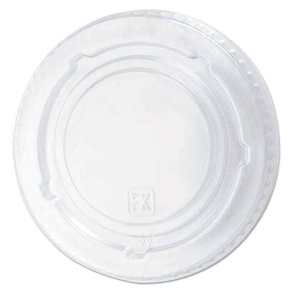 Fabri-Kal Kal-Clear/Nexclear Drink Cup Lids, Flat Lid with No Slot, Fits 12-20 oz Cold Cups, Clear, 1000PK 000000000009508056 - main