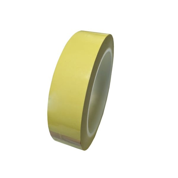 Bertech 1 Mil Yellow Polyester Masking Tape with Acrylic Adhesive, 1/8 In. Wide x 36 Yards Long YPTA1-1/8 - main