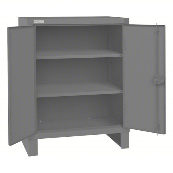 Durham Mfg Storage Cabinet, 48 in H, 36 1/4 in W, 24 1/4 in D, Swing, Padlockeable, 2 Shelves 3504-95 - main