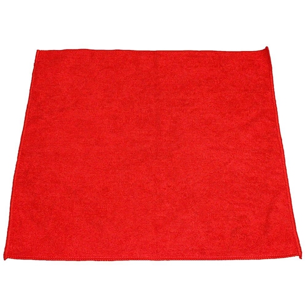 Zephyr Premium Red Microfiber Cleaning Cloth, 16x16, 12PK 12878 - main