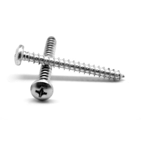 Asmc Industrial No.8 x 2 in. - FT Phillips Pan Head Type A Sheet Metal Screw, 18-8 Stainless Steel, 2000PK 0000-108074-2000 - main