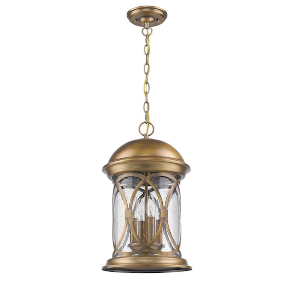 Homeroots Lincoln 4-Light Antique Brass Hanging Light 397955 - main