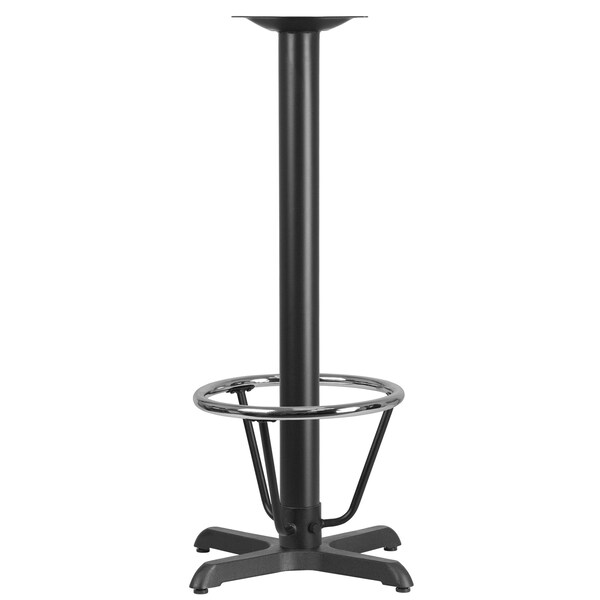 Flash Furniture Beverly 22'' x 22'' Restaurant Table X-Base with 3'' Dia. Bar Height Column and Foot Ring XU-T2222-BAR-3CFR-GG - main