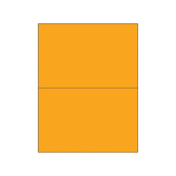 Bsc Preferred 8-1/2 x 5-1/2'' Orange Removable Rectangle Laser Labels, 200PK LL415OR - main