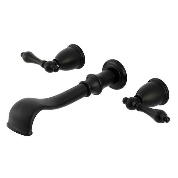 Kingston Brass Two-Handle Wall Mount Tub Faucet, Matte Black KS5020AL - main