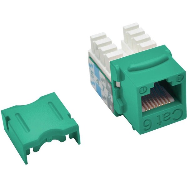 Tripp Lite Keystone Jack, Cat6/Cat5e, 110 Punch, Green N238-001-GN - main