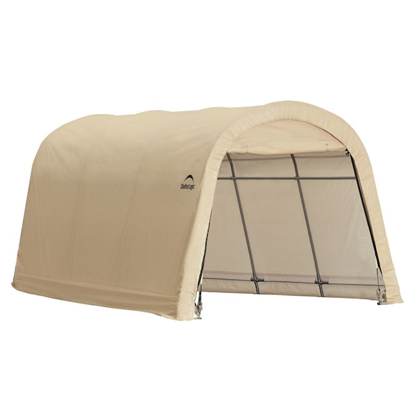Shelterlogic AutoShelter Roundtop 10 x 15 x 8 ft Sandstone 62689 - main