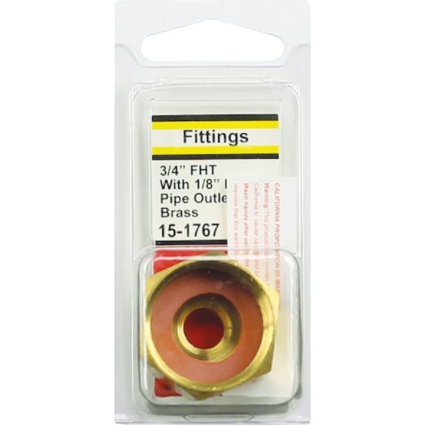 Westlake Pipe & Fittings 3/4'' FHTx1/8'' Female Pipe Tap Brass Cap 15-1767 - main