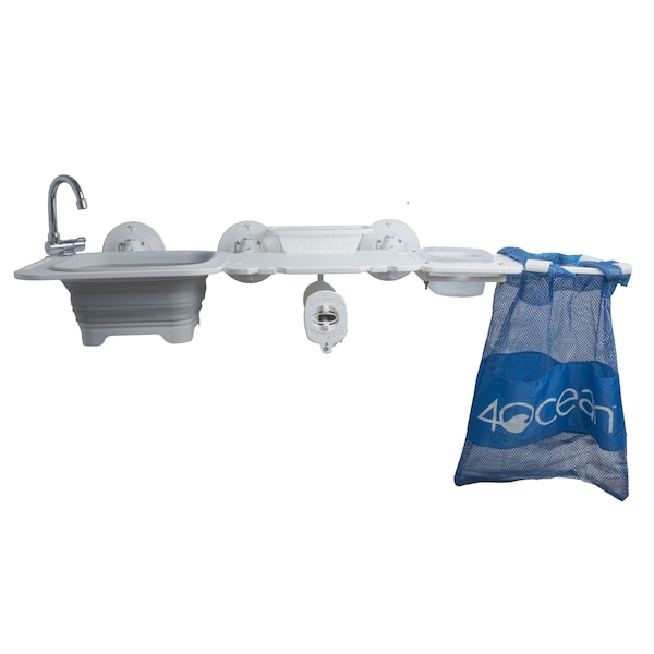 Seasucker Portable, Suction Cup Mount To Outside Of RV/ Camper Van, Sink Basin Only, 2.46 Gallon Basin SM9101W - main