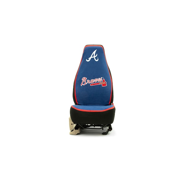 Coverking UNIVERSAL SEAT COVER ULTI-SUEDE WITH ATLANTA BRAVES LOGO HE4CY2 - main