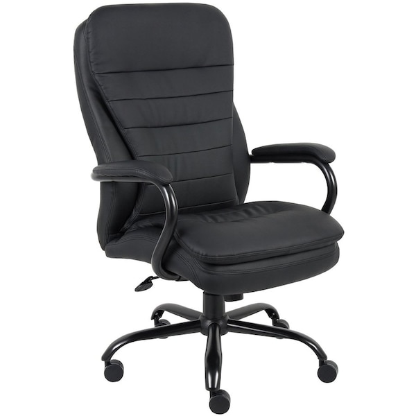 Boss Heavy Duty Double Plush Chair, Black Back, 33-1/2 in W 31" L 45-1/2" H, Fixed B991-CP - main