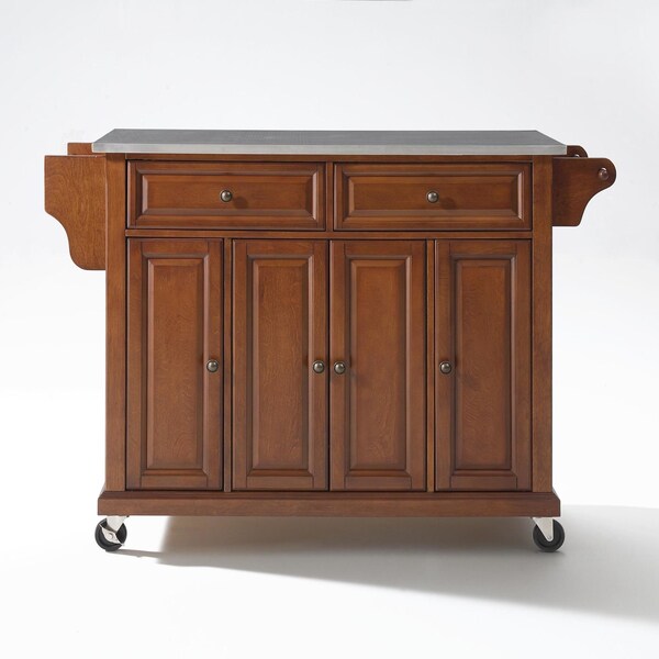 Crosley Full Size Stainless Steel Top Kitchen Cart KF30002ECH - main